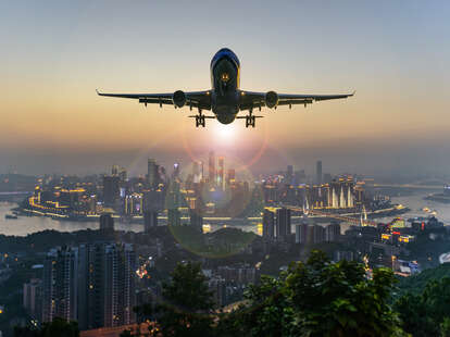 A plane takes off in Nanping, China