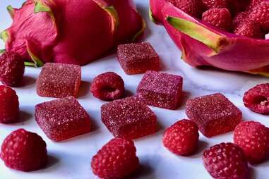 Raspberry and Dragonfruit Fruit Gems