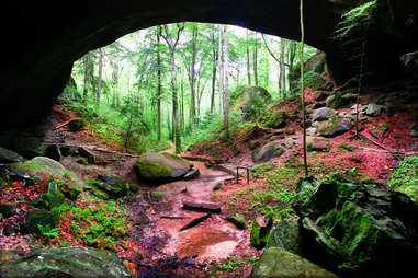 natural Bridge hidden in the forests of northern Alabama