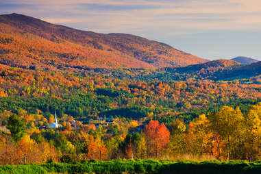 vermont mountains in the fall 