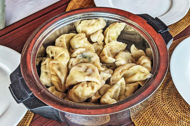 Momos in pot