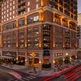 The brick exterior of Hotel ZaZa in Downtown Austin. 