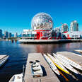 Vancouver skyline on a cloudless summer day in Canada