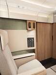The new first class cabin in long-haul Qantas flights between Australia and New York and London 
