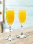 two mimosa drinks